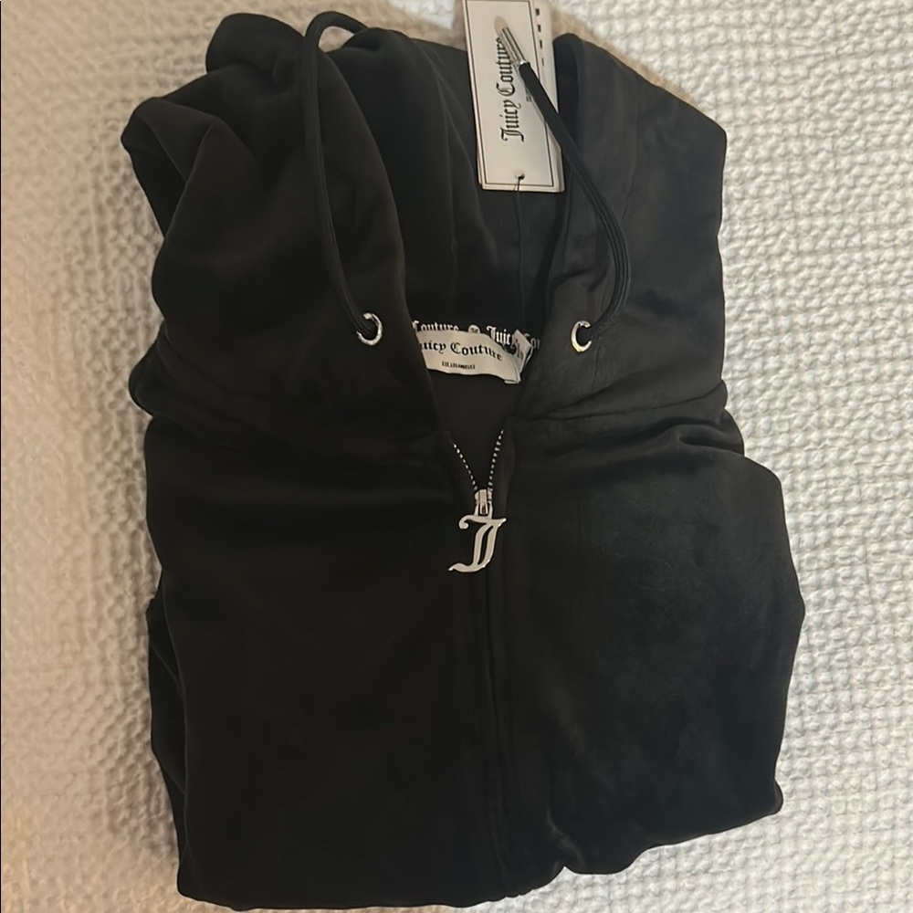 Juicy Couture Black Bomber Jacket with Classic Style
